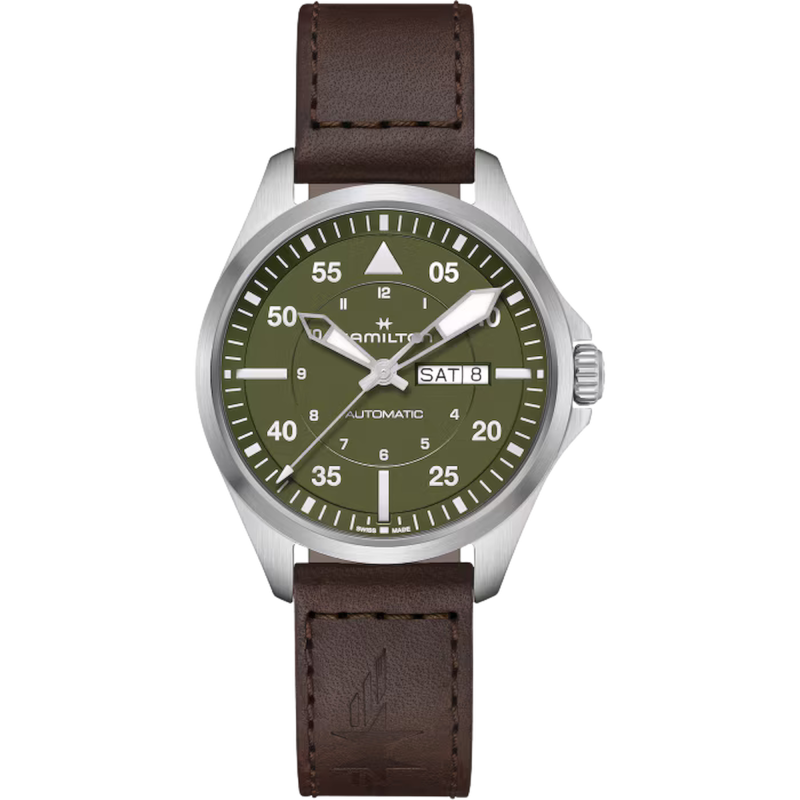 Hamilton Khaki Aviation Pilot Day Date Auto Ref. H64635560 - Tomasini Francia