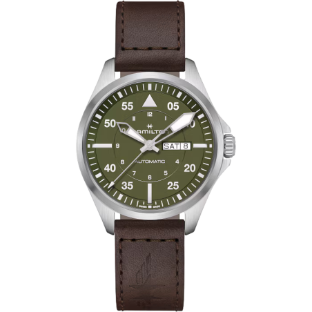 Hamilton Khaki Aviation Pilot Day Date Auto Ref. H64635560 - Tomasini Francia