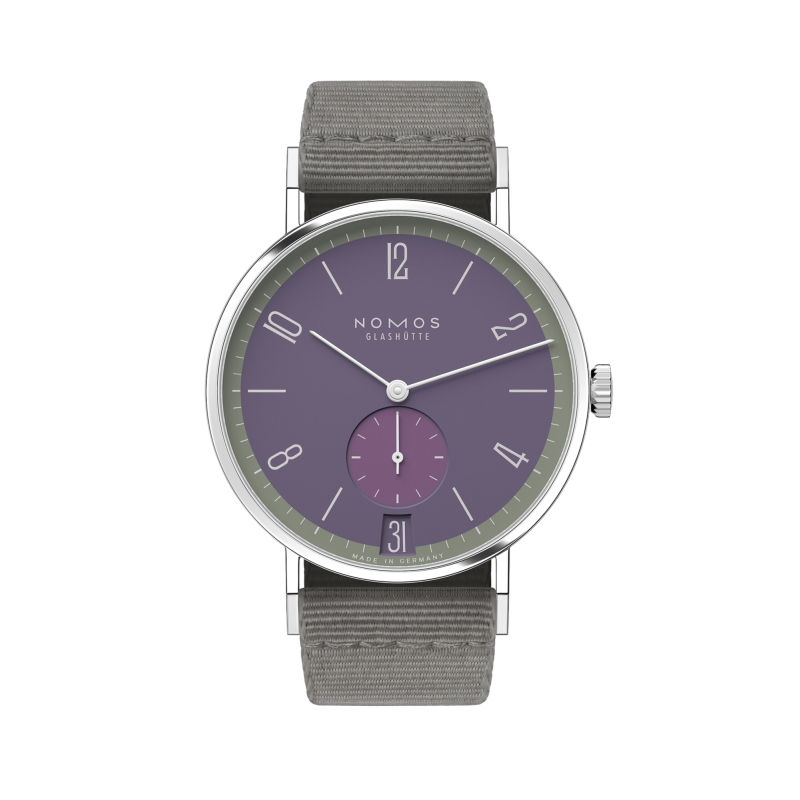 Nomos Glashütte Tangente 38 Datario Mauvegrün Ref. 179.S9 - Tomasini Francia