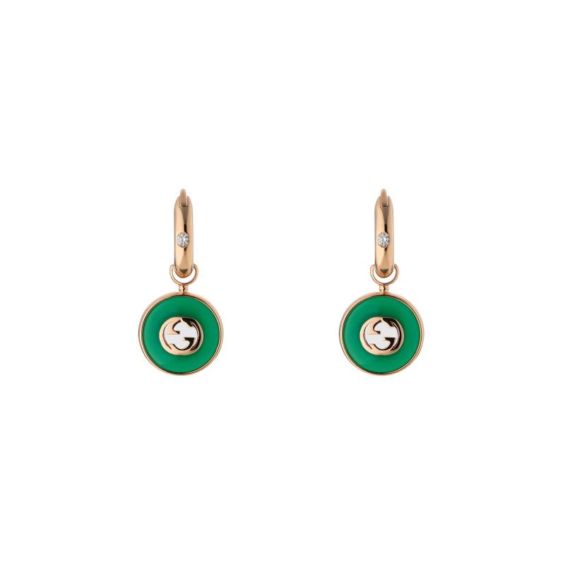 Gucci Interloking Orecchini a Cerchio 18k
