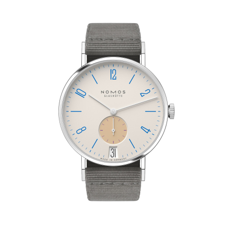 Nomos Glashütte Tangente 38 Datario Shulhausweiss Ref. 179.S11 - Tomasini Francia