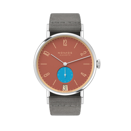 Nomos Glashütte Tangete 38 Datario Ziegelblau Ref. 179.S27 - Tomasini Francia