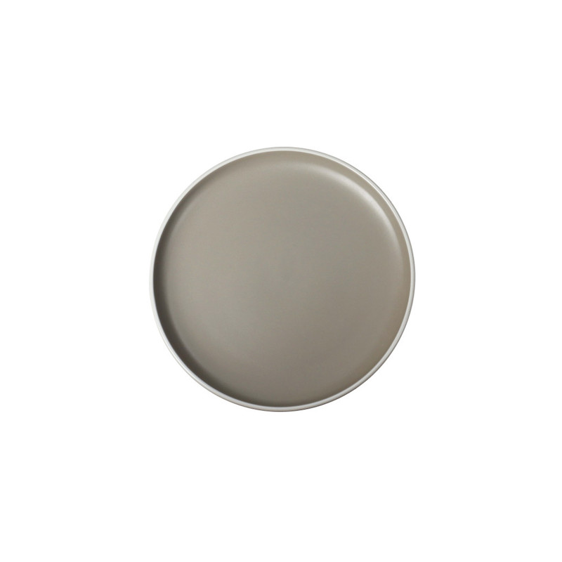 Brandani Flat Plate Fusion Tortora Stoneware Ref. 51306 - Tomasini Francia