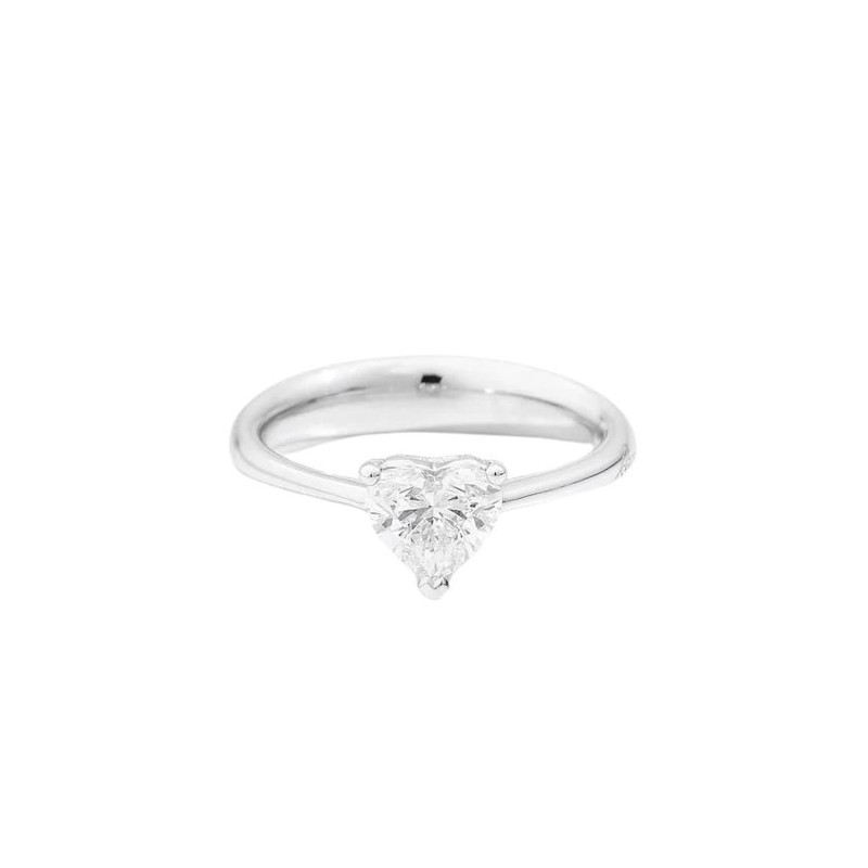 Recarlo Solitaire with Heart Cut Diamonds