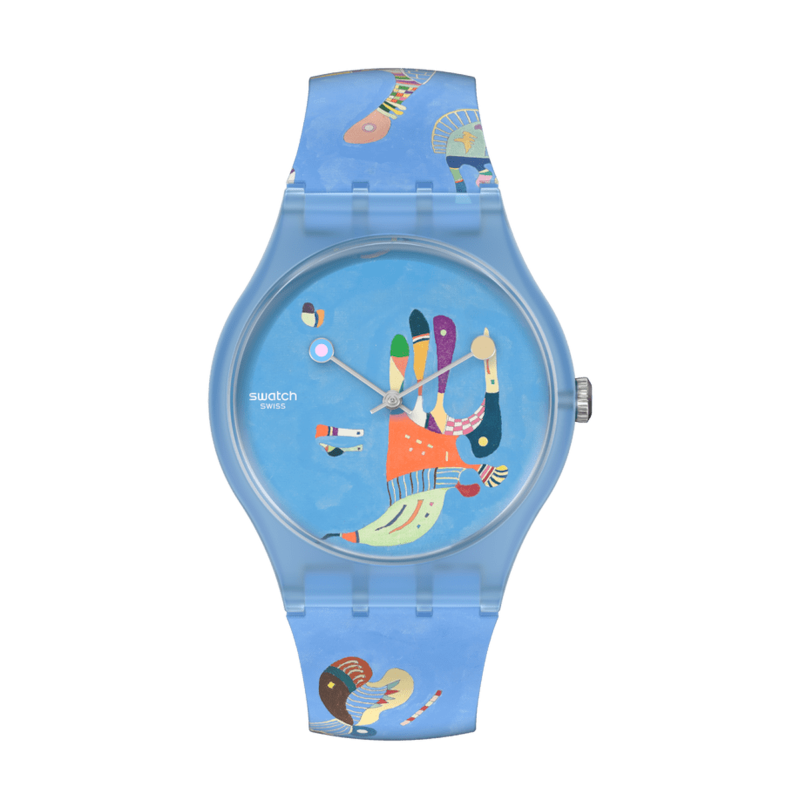 Swatch X Centre Pompidou Sky Blue By Vassily Kandisky Ref. SUOZ342 - Tomasini Francia