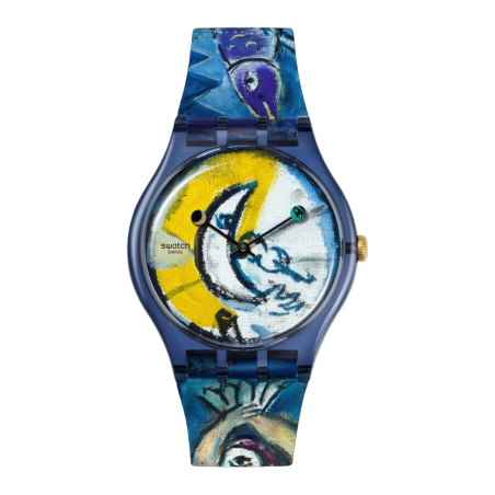 Swatch x Tate Gallery Chagall's Blue Circus Ref. SUOZ365 - Tomasini Francia