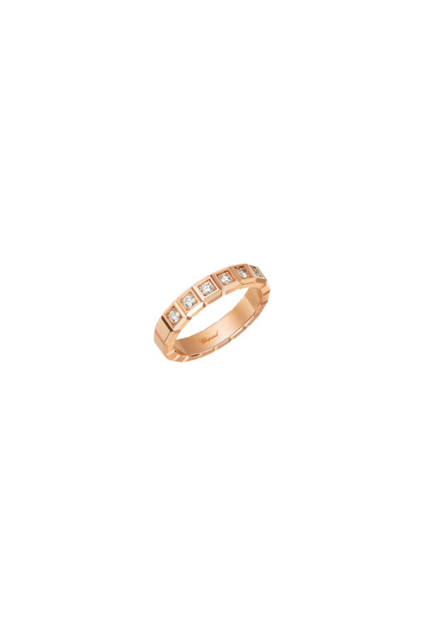 Chopard Ice Cube Ring Gold Rose Ref. 829834-5039 - Tomasini Francia