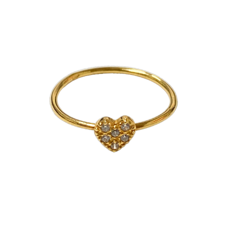 Tomasini Francia Gioielli Yellow Gold Heart Ring Ref. X43J1834 - Tomasini Francia
