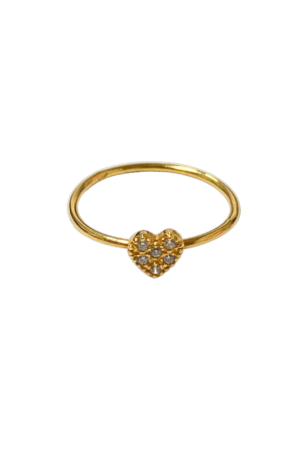 Tomasini Francia Gioielli Yellow Gold Heart Ring Ref. X43J1834 - Tomasini Francia