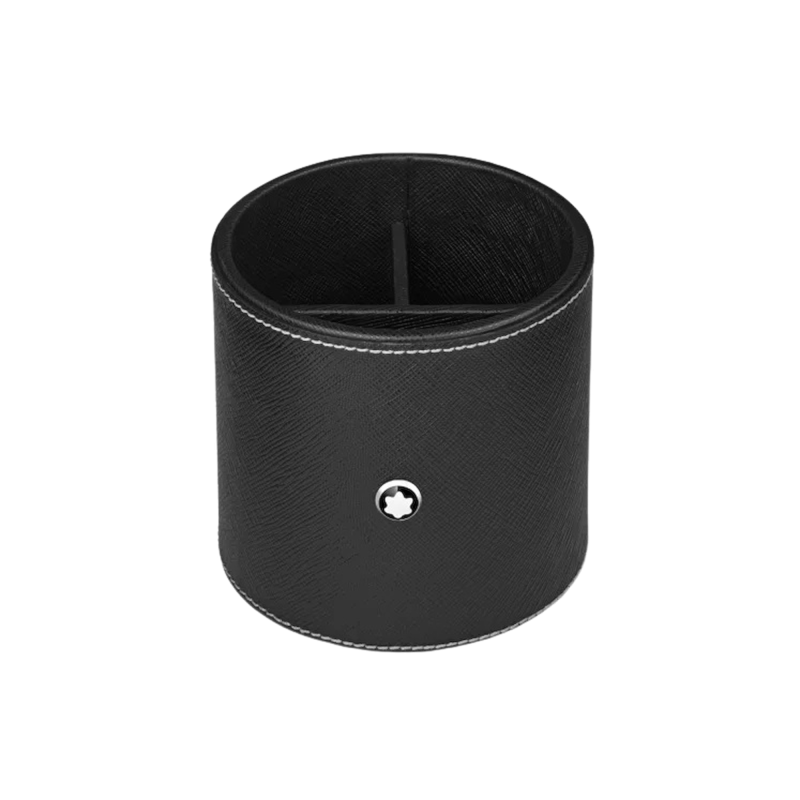 Montblanc Portapenne rotondo in pelle nera Ref. MB133163 - Tomasini Francia