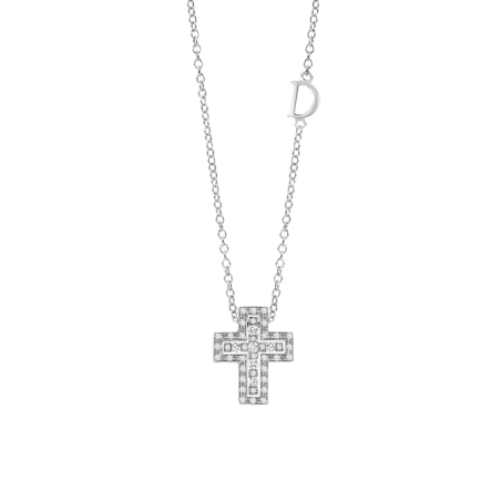 Damiani Collierino Croce Brillanti Ref. 20083507 - Tomasini Francia