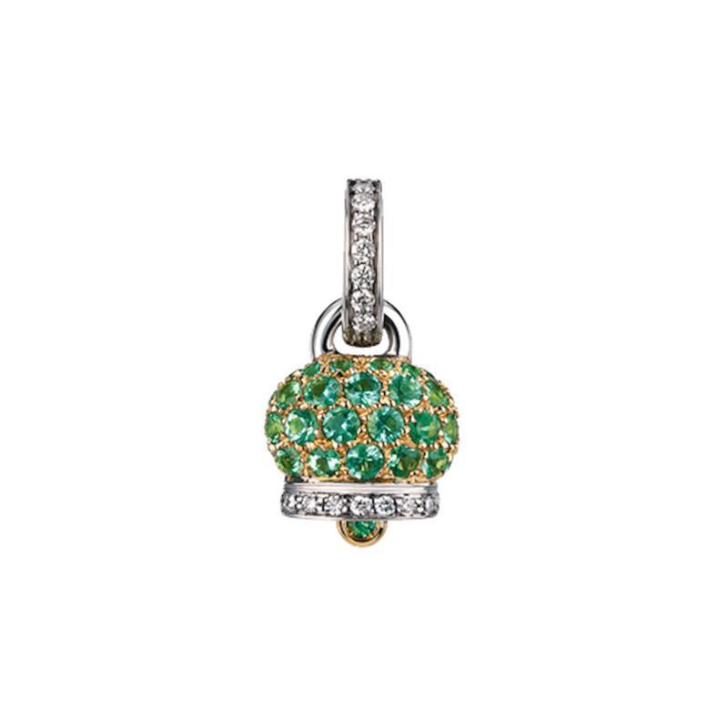 Chantecler Ciondolo Campanelle Oro Smeraldi Ref. 26828 - Tomasini Francia