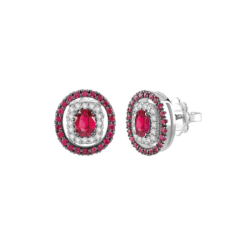 Salvini Classico Brillanti e Rubi Earrings Ref. 20106344 - Tomasini Francia