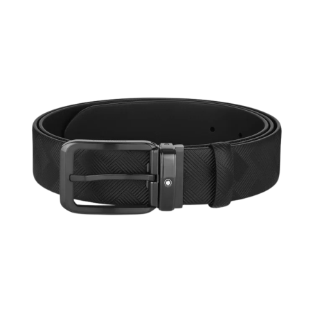 Montblanc Reversible black leather belt 35 mm Ref. MB130587 - Tomasini Francia