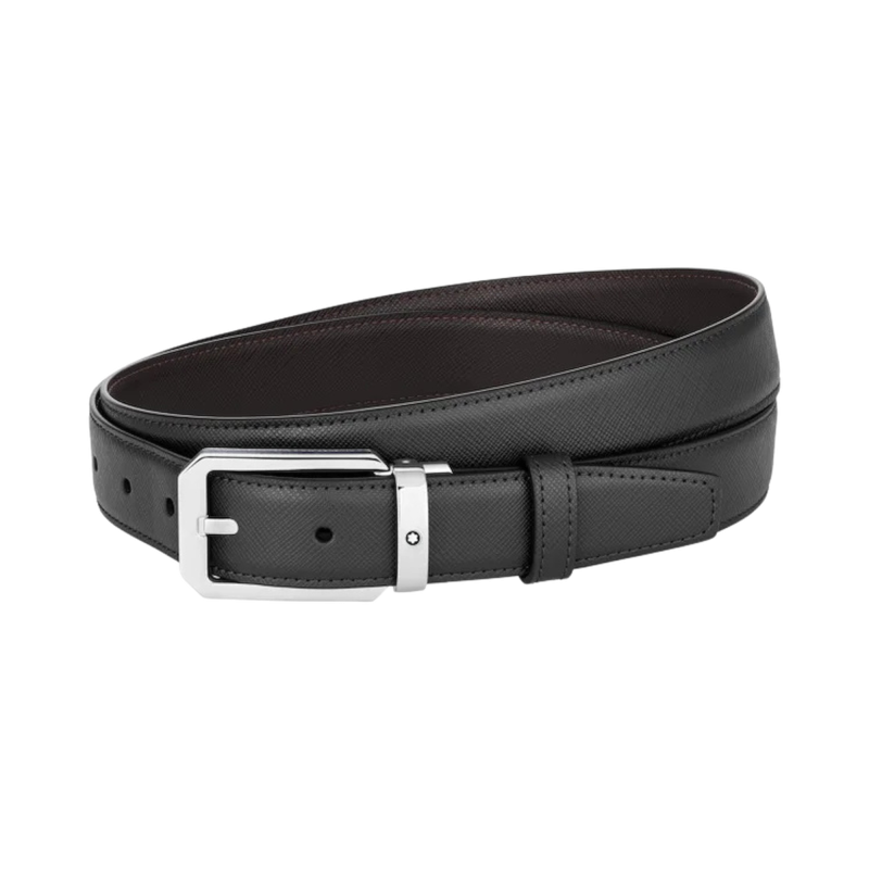 Montblanc Reversible black/brown leather belt 30 mm Ref. MB128759 - Tomasini Francia