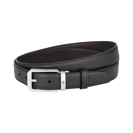 Montblanc Reversible black/brown leather belt 30 mm Ref. MB128759 - Tomasini Francia