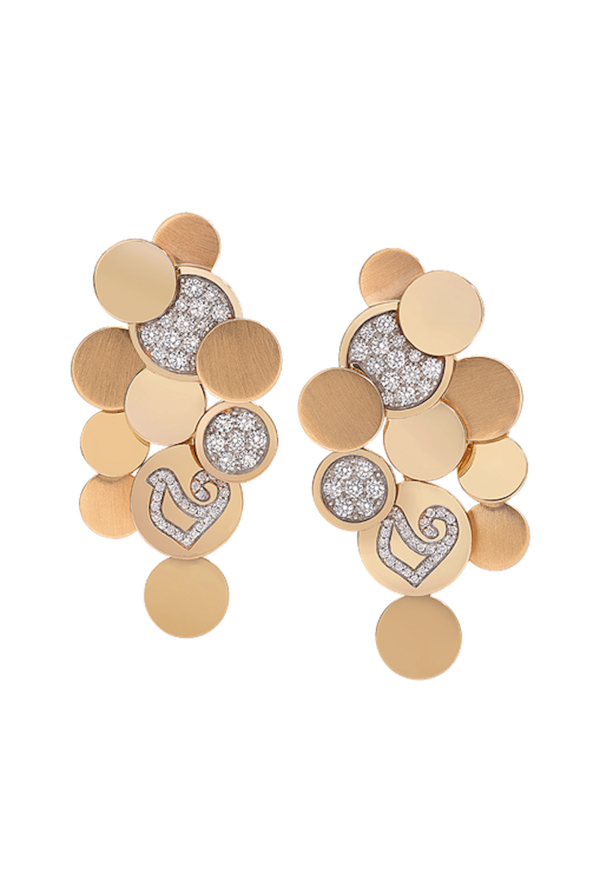 Chantecler Gold Sequins Earrings Ref. 39923 - Tomasini Francia