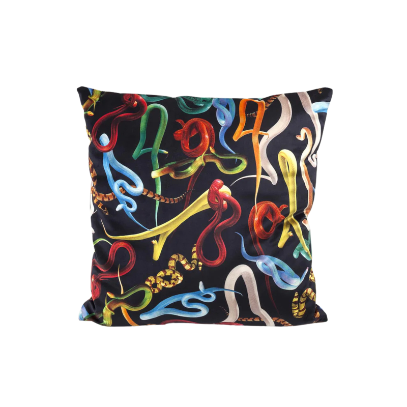 Seletti Cushion Snakes with Polyester Padding 50x50 Ref. 02300_1 - Tomasini Francia