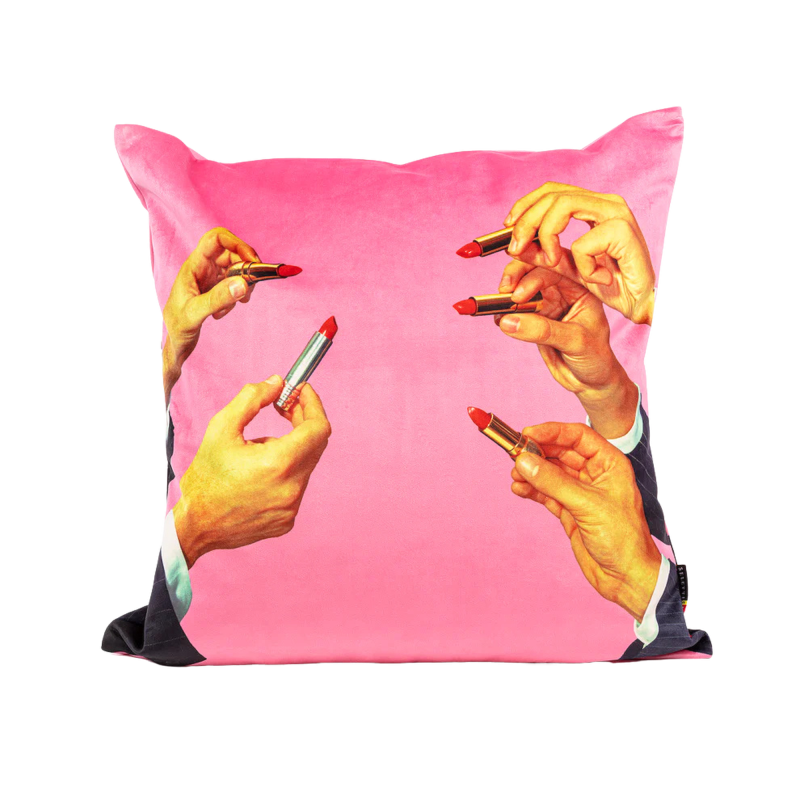 Seletti Cushion Pink Lipstick with Polyester Padding 50x50 Ref. 02332_1 - Tomasini Francia