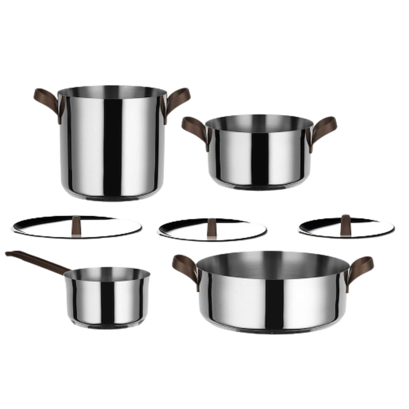 Alessi Edo  Cookware Set. 7 Pieces Ref. PU100S7 - Tomasini Francia