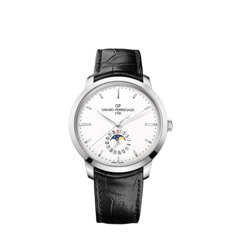 Girard-Perregaux 1966 Date and Moon Phases Ref. 49545-11-131-BB60 - Tomasini Francia