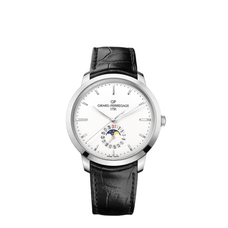 Girard-Perregaux 1966 Date and Moon Phases Ref. 49545-11-131-BB60 - Tomasini Francia