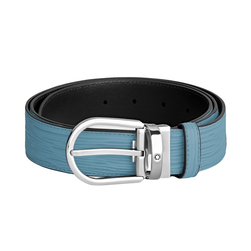Montblanc Smoky Blue Belt 35 mm Ref. MB199645 - Tomasini Francia