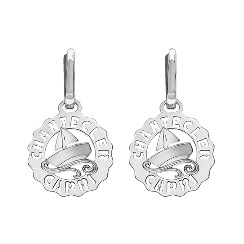 Chantecler Et Voilà Silver Logo Earrings Ref. 42445 - Tomasini Francia