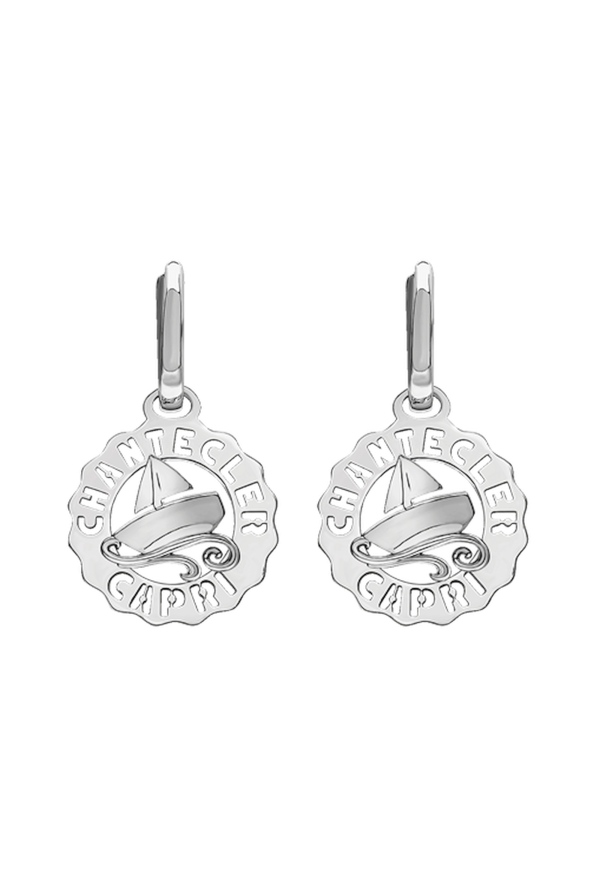 Chantecler Et Voilà Silver Logo Earrings Ref. 42445 - Tomasini Francia