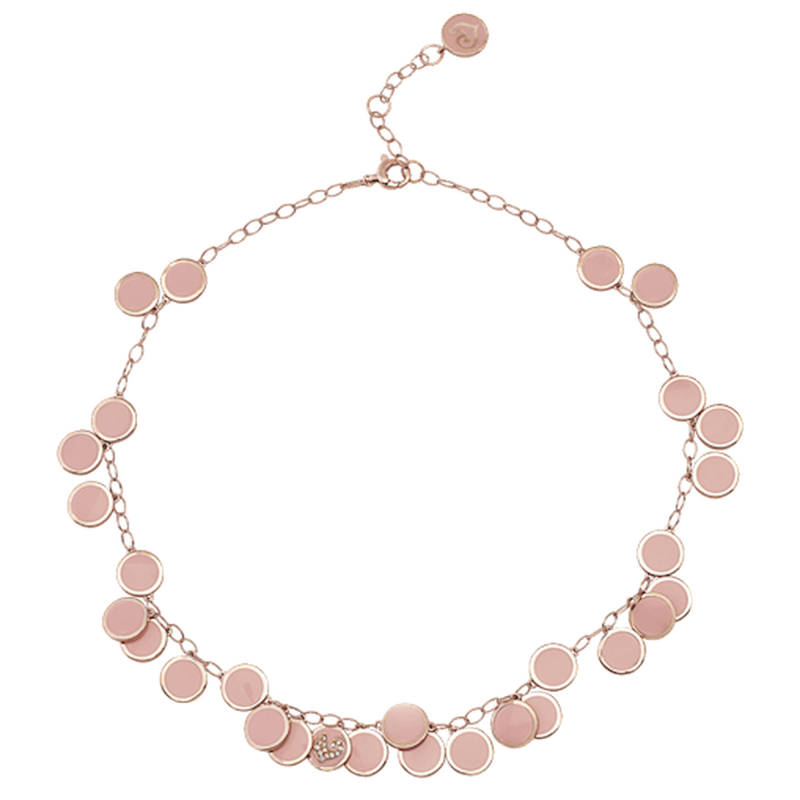 Chantecler Paillettes Pink Gold Necklace Ref. 42695 - Tomasini Francia