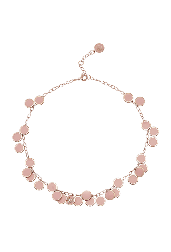 Chantecler Paillettes Pink Gold Necklace Ref. 42695 - Tomasini Francia