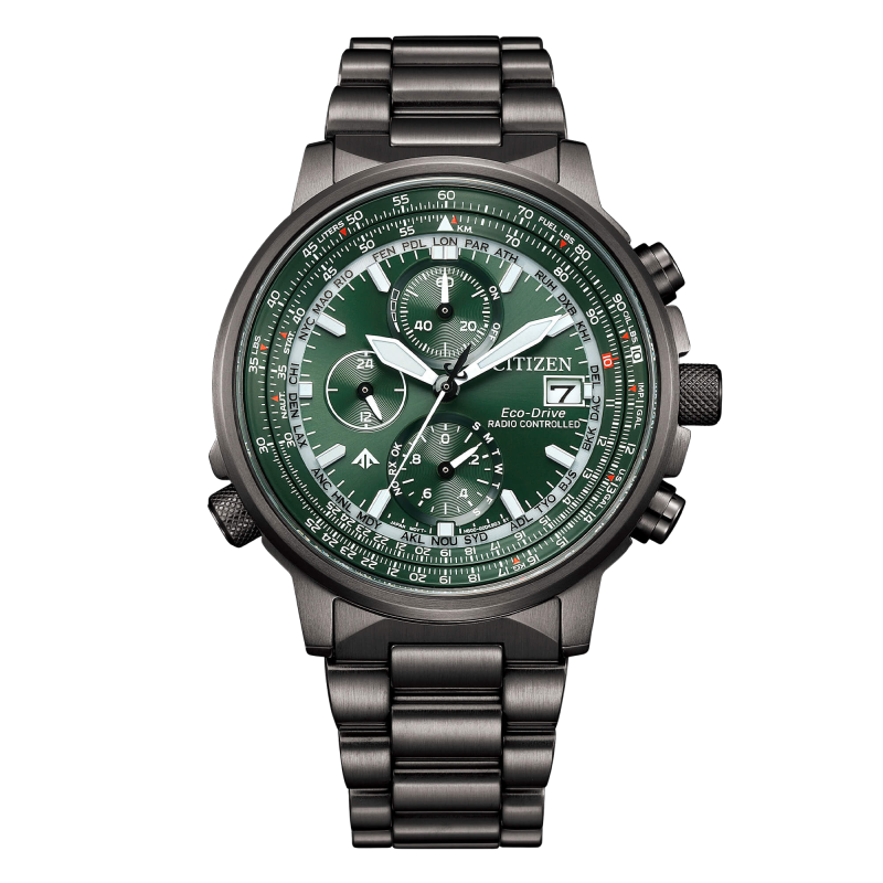 Citizen Radiocontrollato Crono Pilot Acciaio 41mm Ref. AT8304-57W - Tomasini Francia