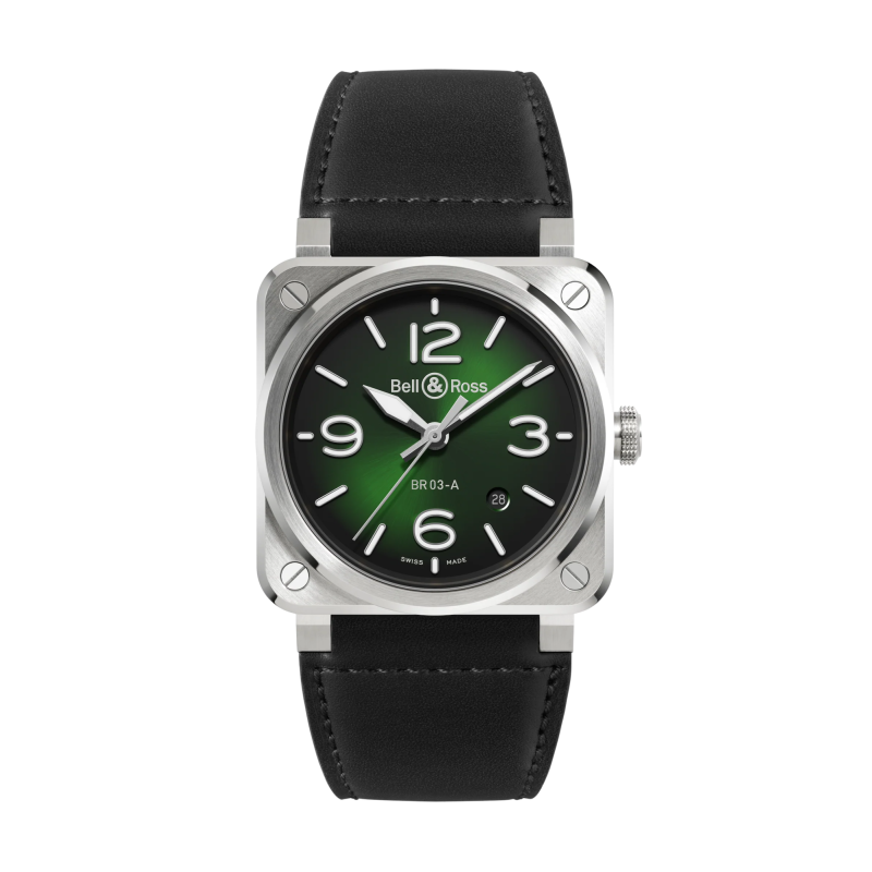 Bell & Ross BR 03 Green Steel Ref. BR03A-GN-ST/SCA - Tomasini Francia