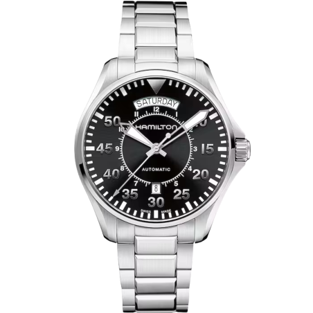 Hamilton Khaki Aviation Pilot Day Date Auto Ref. H64615135 - Tomasini Francia