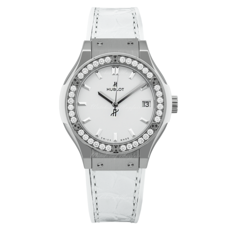 Hublot Classic Fusion Titatium White Diamonds Ref. 581.NE.2010.LR.1204 - Tomasini Francia