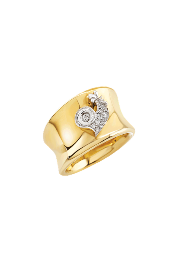 Chantecler Logo Gold Ring Ref. 44716 - Tomasini Francia