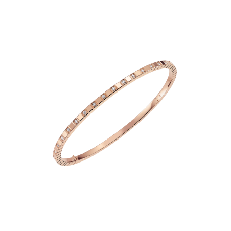 BRACCIALE GIUNCO, ORO ROSA ETICO, SEMI-PAVÉ DI DIAMANTI 8577025010 Ref. 857702-5010 - Tomasini Francia