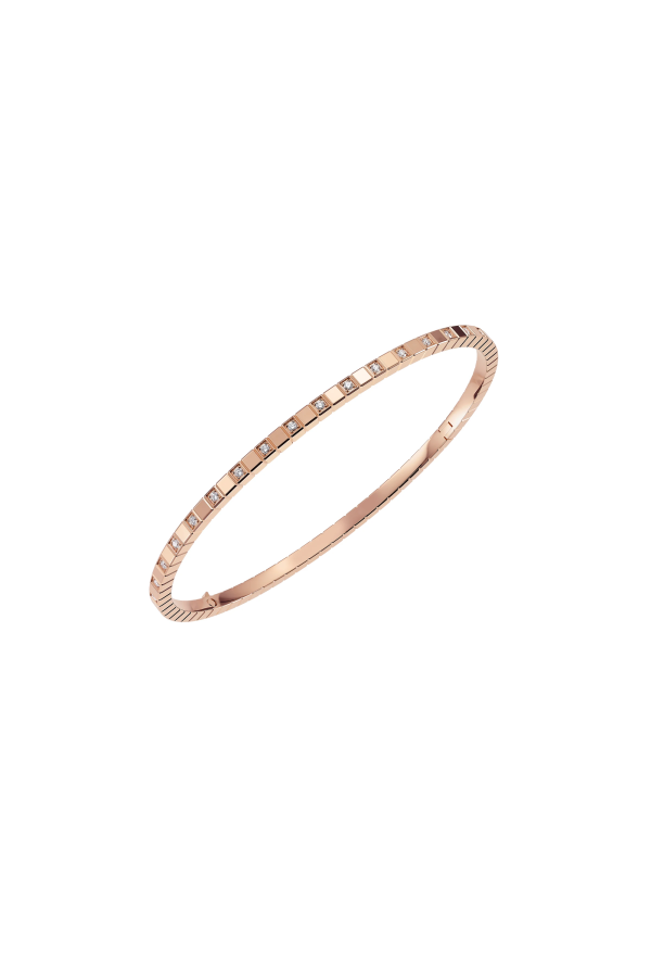 BRACCIALE GIUNCO, ORO ROSA ETICO, SEMI-PAVÉ DI DIAMANTI 8577025010 Ref. 857702-5010 - Tomasini Francia