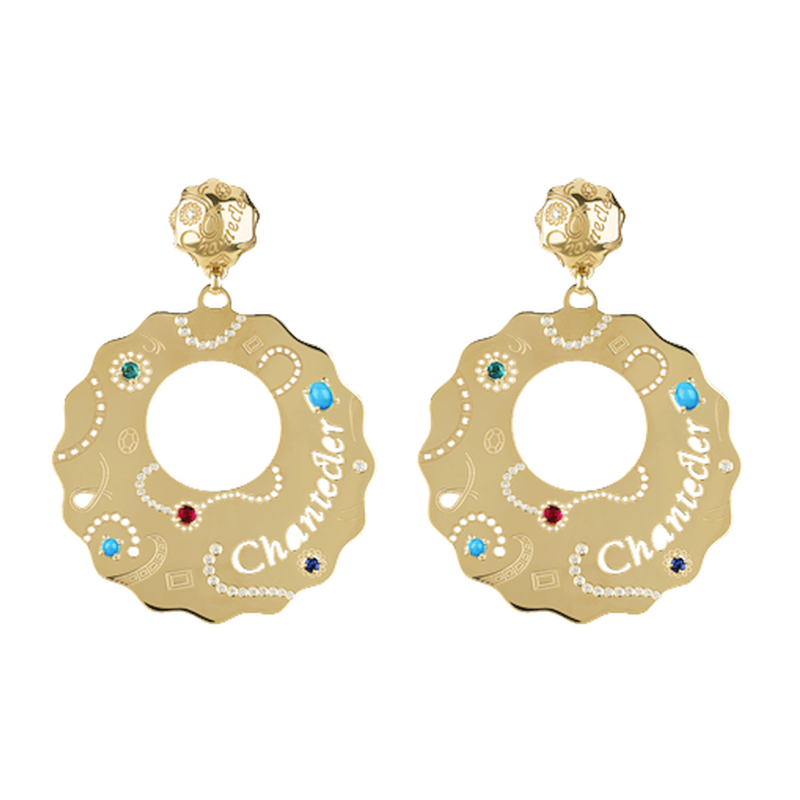Chantecler Suamèm Maxi Earrings in Yellow Gold Ref. 30374 - Tomasini Francia