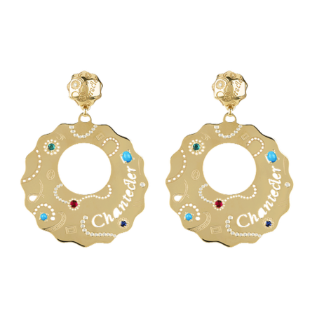 Chantecler Suamèm Maxi Earrings in Yellow Gold Ref. 30374 - Tomasini Francia