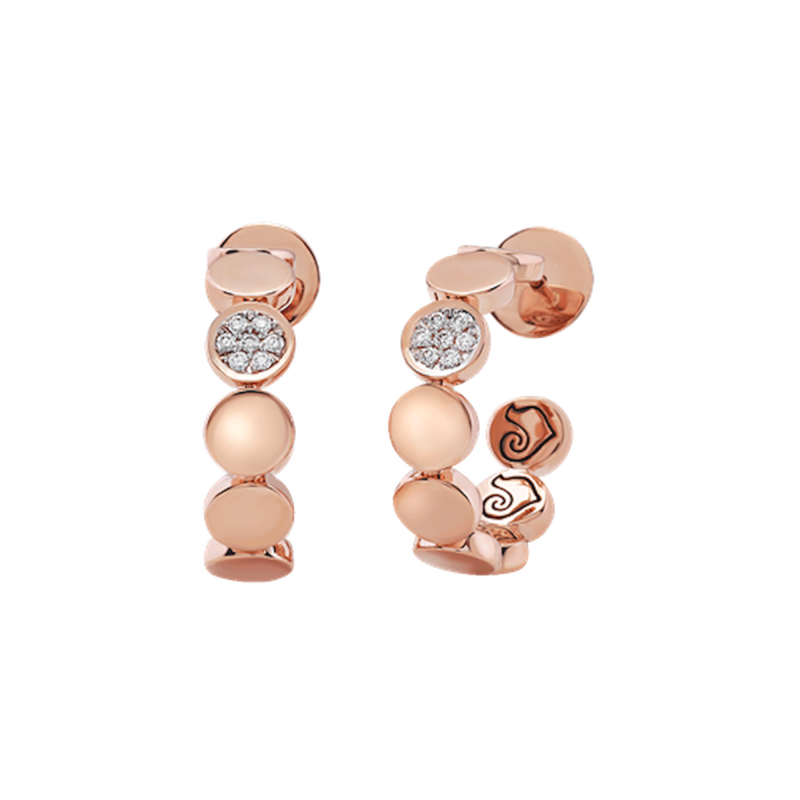 Chantecler Paillettes Earrings Gold Ref. 43292 - Tomasini Francia