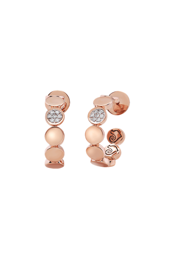 Chantecler Paillettes Earrings Gold Ref. 43292 - Tomasini Francia