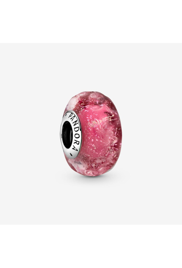 Charm In Vetro Di Murano Rosa Con Onde Ref. 798872C00 - Tomasini Francia