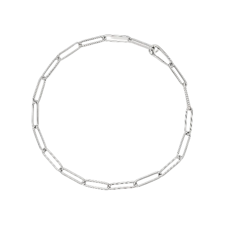 Chantecelr Accessori Collana Maglie Ovali Argento Ref. 41118 - Tomasini Francia