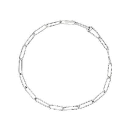 Chantecelr Accessori Collana Maglie Ovali Argento Ref. 41118 - Tomasini Francia