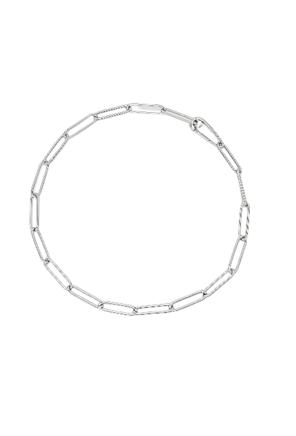 Chantecelr Accessori Collana Maglie Ovali Argento Ref. 41118 - Tomasini Francia