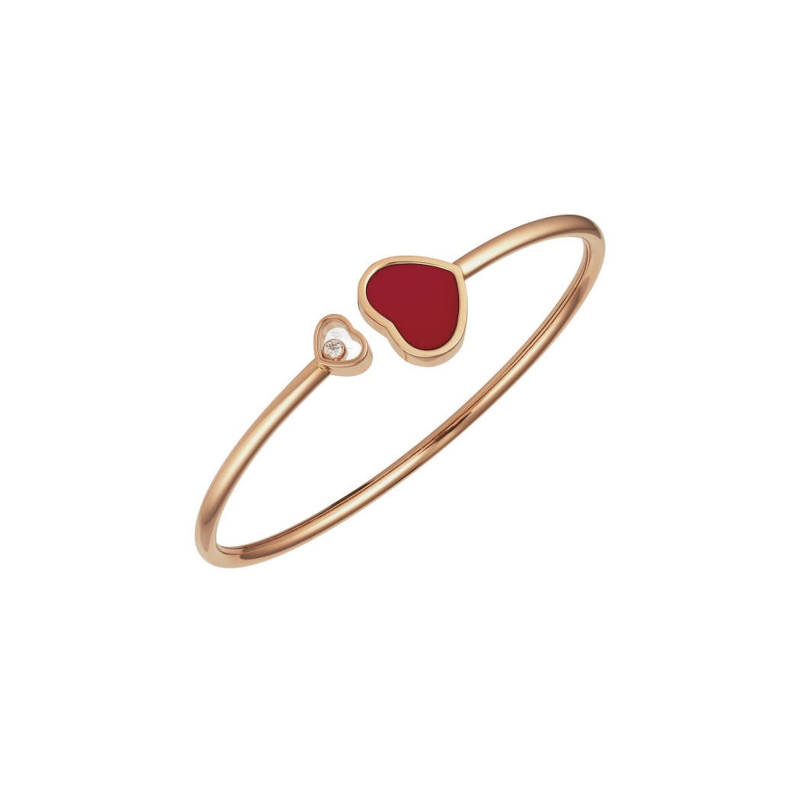 Chopard Happy Hearts Bracciale Smalto Rosso 857485-5702 Ref. 857482-5702 - Tomasini Francia