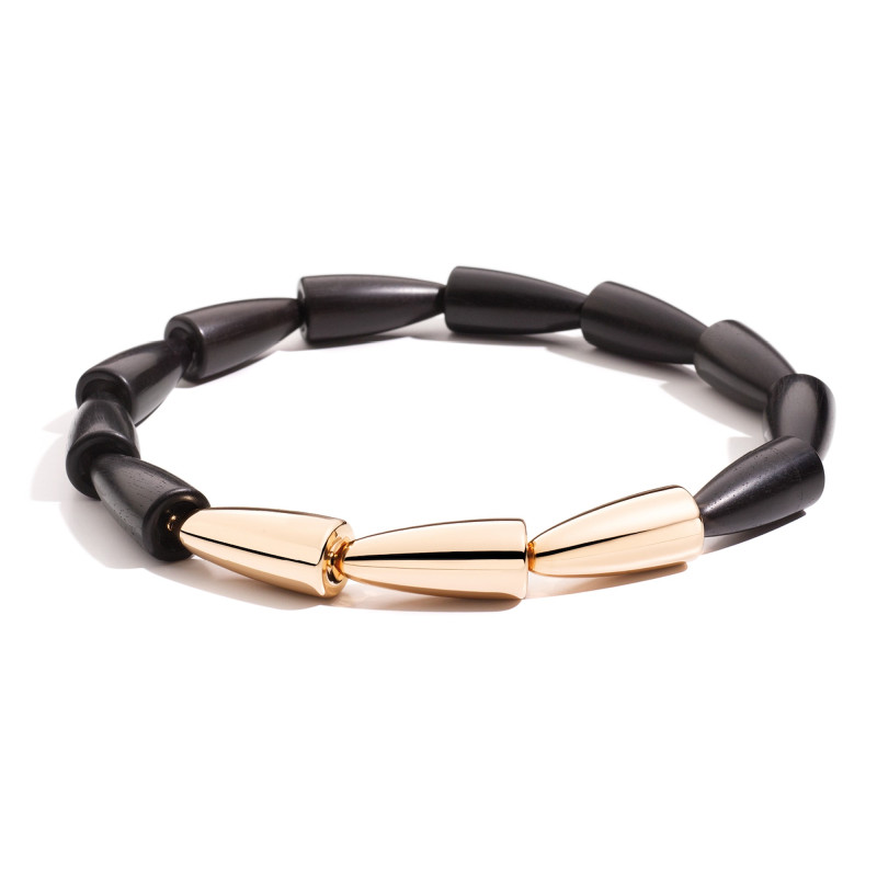 Vhernier Collana Calla Oro Rosa 18kt e Ebano Ref. 000648CL264 - Tomasini Francia