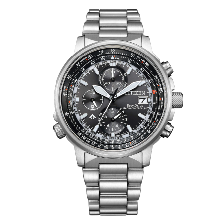 Citizen Radiocontrollato Crono Pilot Acciaio 41mm Ref. AT8300-58E - Tomasini Francia