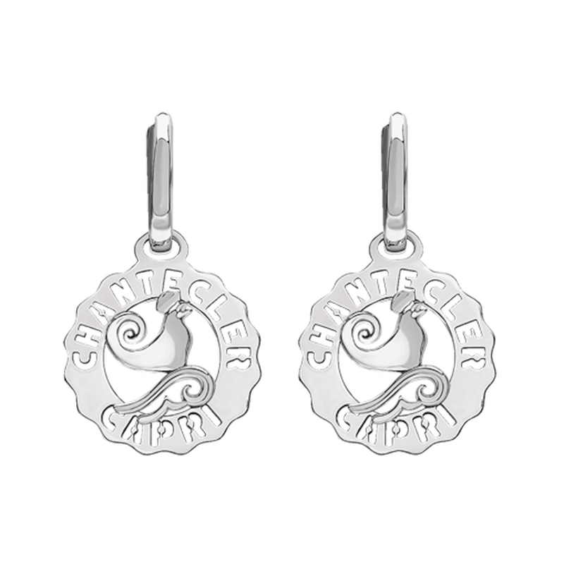 Chantecler Et Voilà Logo Orecchini Argento Ref. 42446 - Tomasini Francia